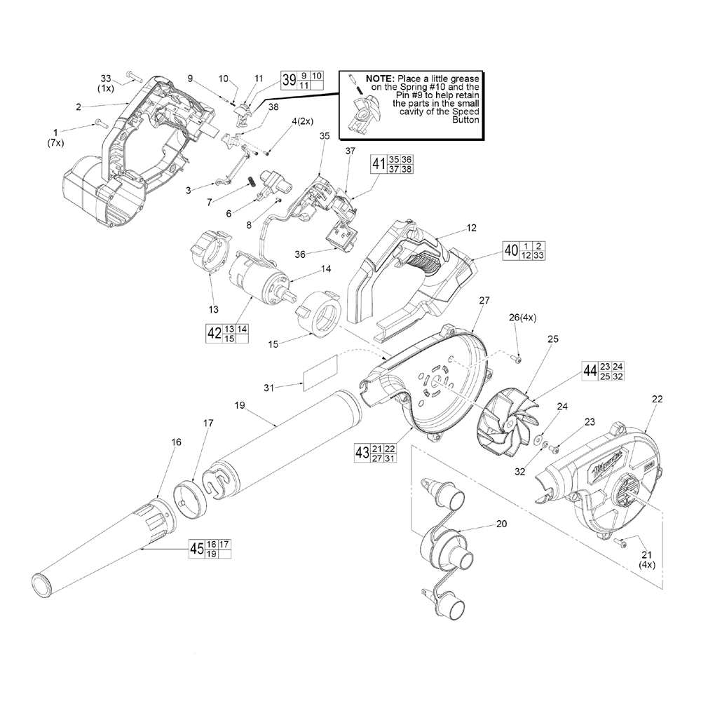 Buy Milwaukee 088422(F74A) CORDLESS M18™ COMPACT BLOWER Replacement