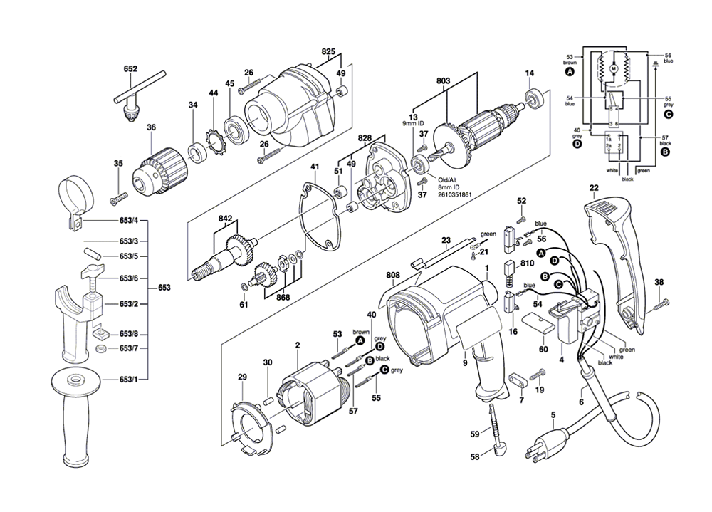 Bosch Hammer Drill Parts Diagram General Wiring Diagram