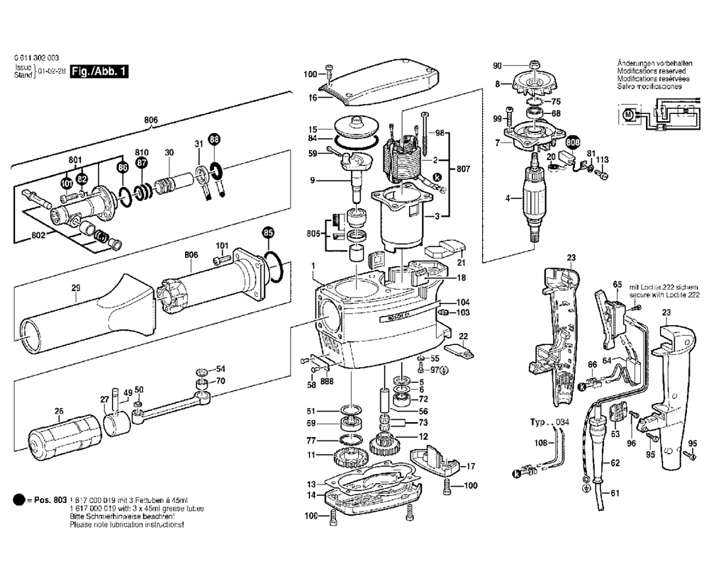Buy Bosch 11302 (06110302034) Replacement Tool Parts Bosch 11302 (06110302034) Other tools in