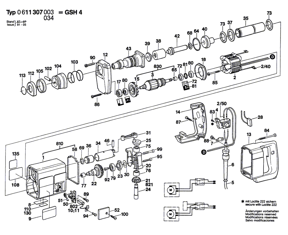 Buy Bosch 11307 (0611307034) Replacement Tool Parts Bosch 11307