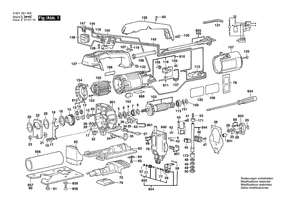 Buy Bosch 1581DVS (0601581434) Replacement Tool Parts Bosch 1581DVS