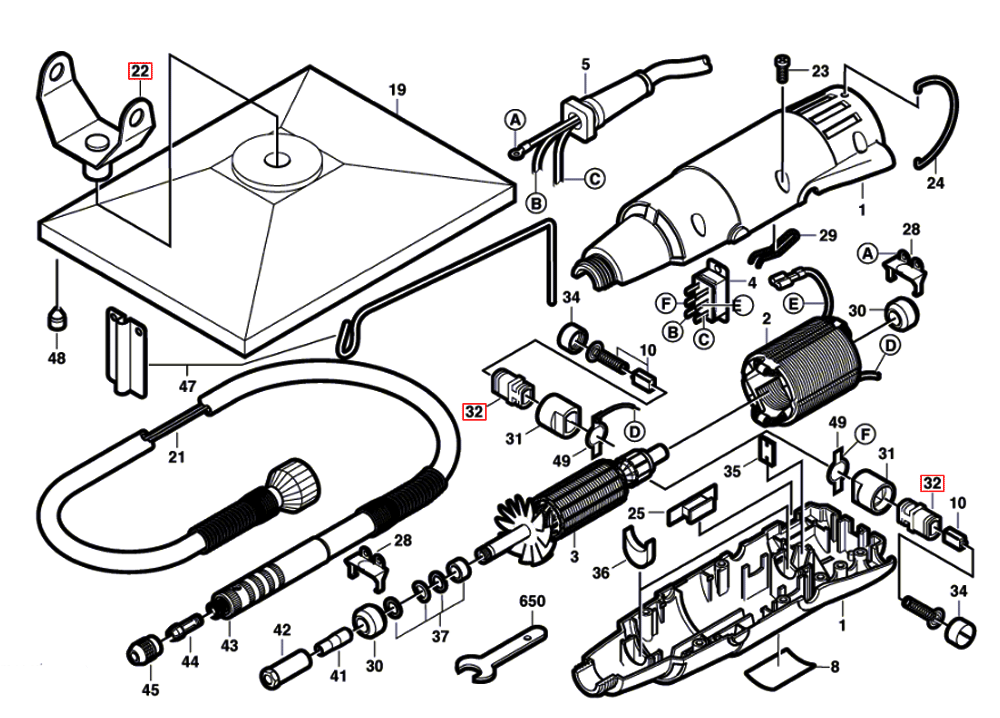 Buy Dremel 232 (F0130232CA) Replacement Tool Parts Dremel 232