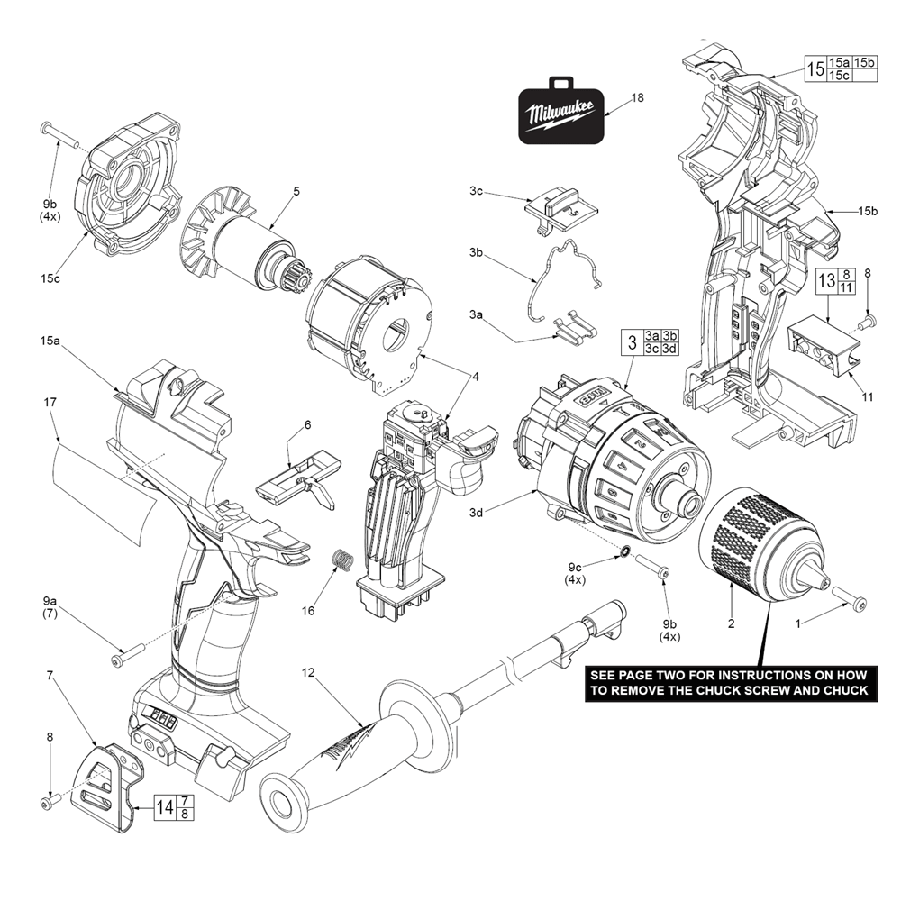 Buy Milwaukee 2703-20-(G72A) M18™ FUEL™-Driver Replacement Tool Parts