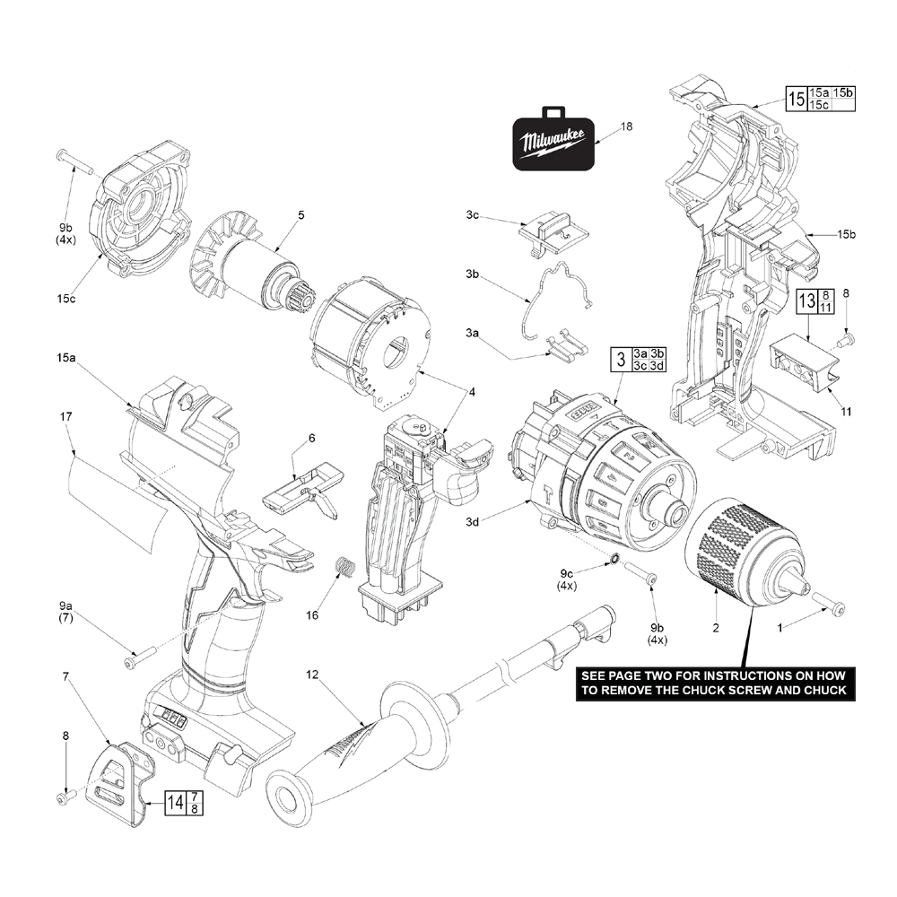 Buy Milwaukee 270422(G73A) M18™ FUEL™ HammerDrill Replacement Tool