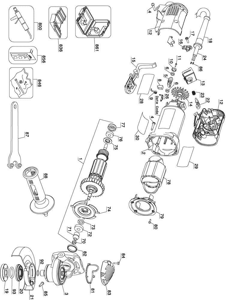Buy DeWalt D28402N Type-1 4-1/2 Inch Heavy-Duty Small Angle w/ No Lock