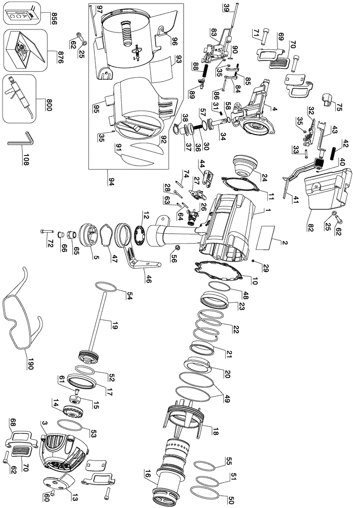 DEWALT 641188-00 TRIGGER ASSEMBLY FOR FRAMING NAILER