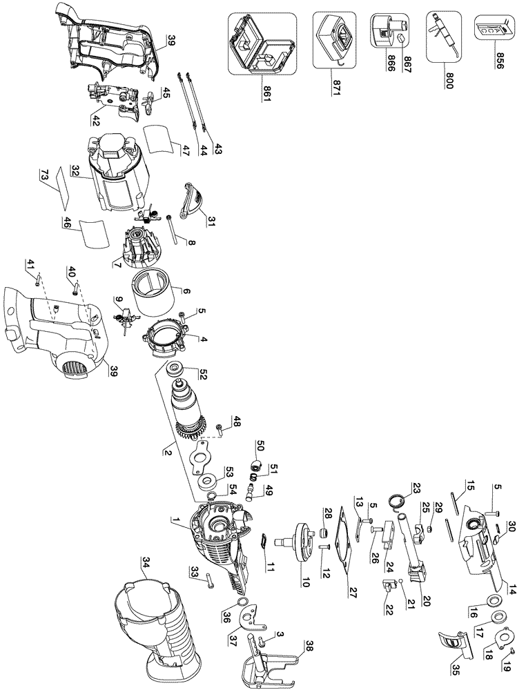 Buy DeWalt DC385B 18V Cordless Reciprocating Replacement Tool Parts