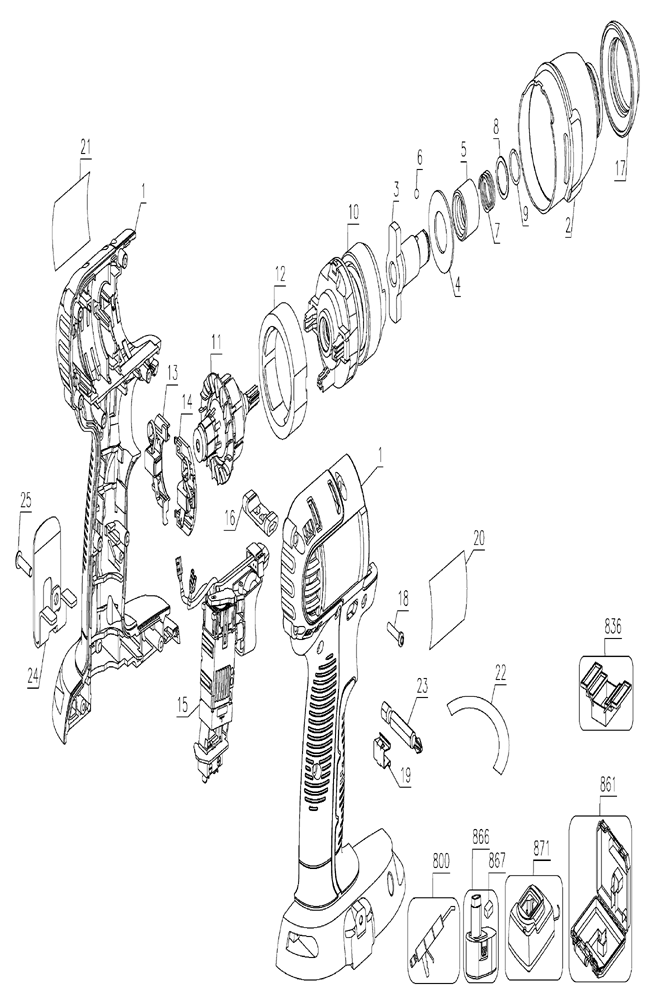 Buy DeWalt DCF826KL 18 Volt Cordless Compact Li-lon Replacement Tool