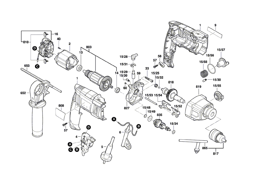 Buy Bosch HD18-2-(3601AA2111) 1/2" 2-Speed Hammer Drill Kit Replacement