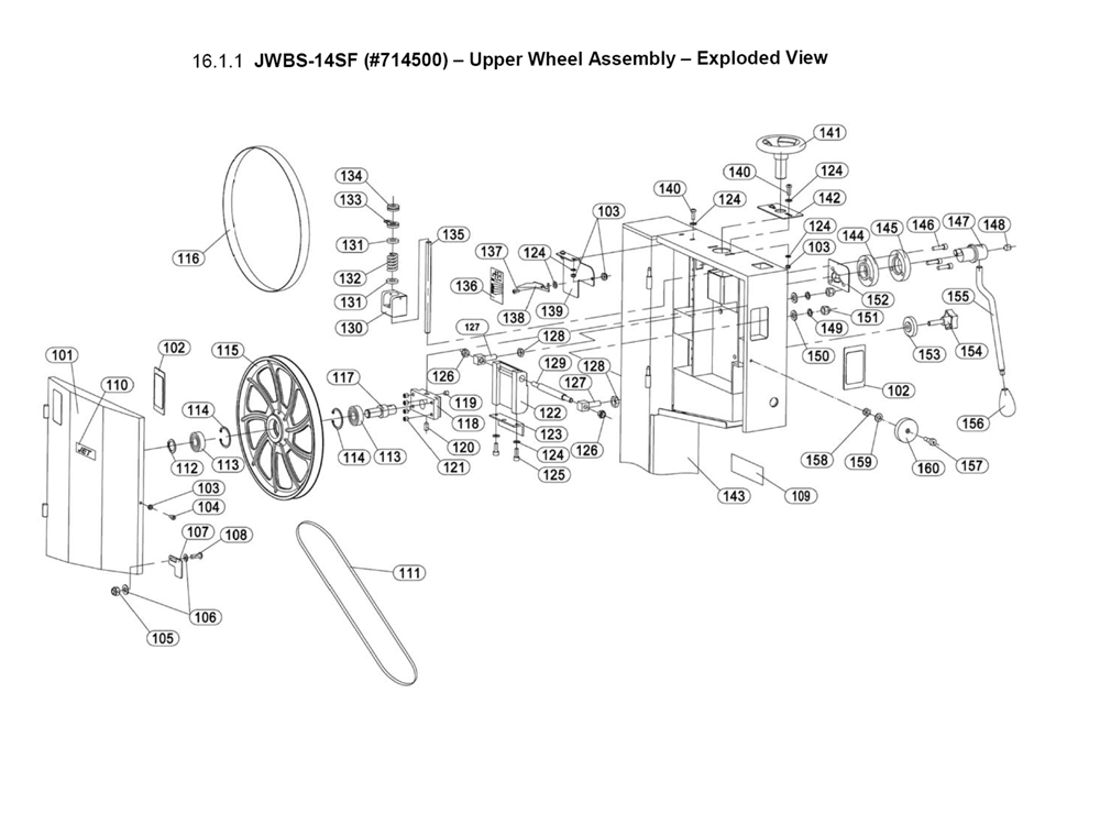 Buy Jet JWBS-14SF-(714500) 14-inch Woodworking Band Saw Replacement