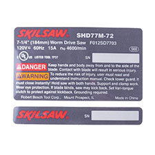 Bosch Parts 1619X02062 Nameplate
