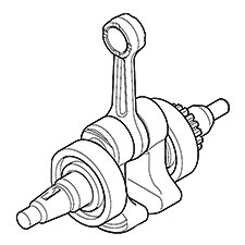 Makita 143043-0 Complete Crank Shaft