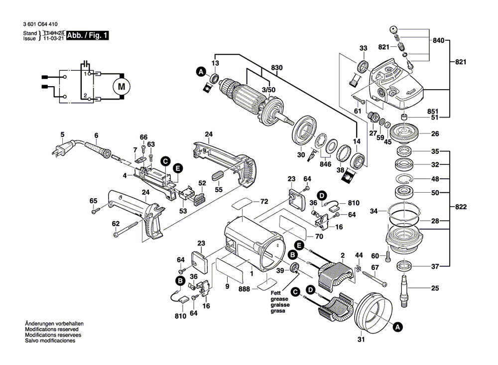 Buy Bosch 1364 (3601C64410) 12" Cutoff Machine Replacement Tool Parts