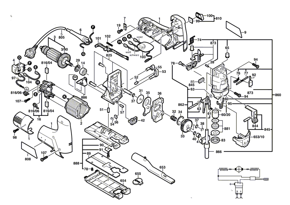 Buy Bosch 1588EVS-(0601588769) Replacement Tool Parts | Bosch 1588EVS