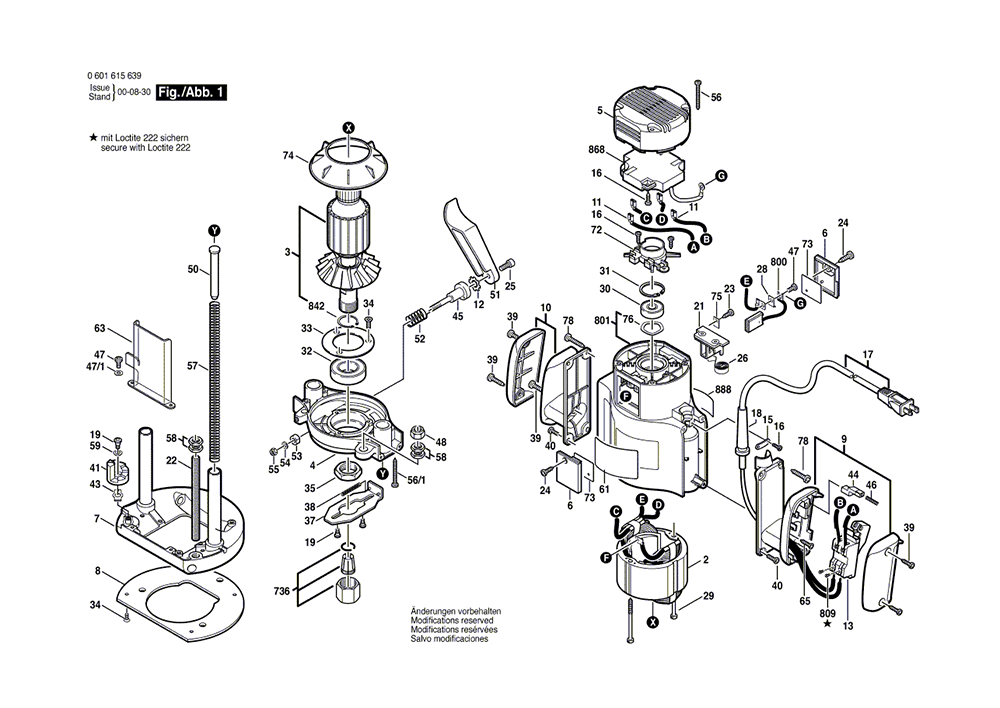 Buy Bosch 1615EVS (0601615639) Plunge Replacement Tool Parts | Bosch