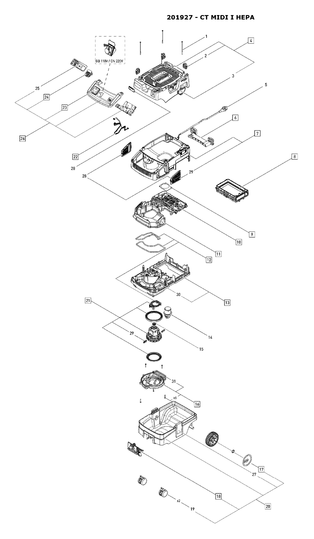 Buy Festool 201927(CTMIDIIHEPA) Mobile Dust Extractors Replacement