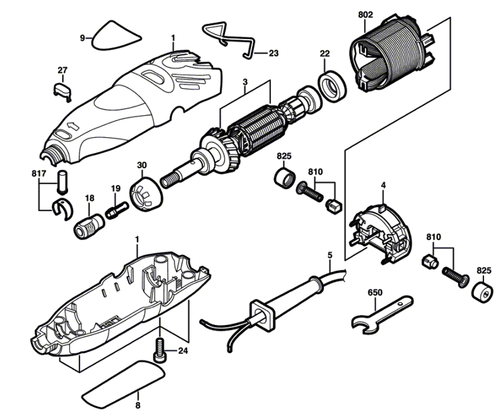 Buy Dremel 300 (F013030000) Replacement Tool Parts | Dremel 300