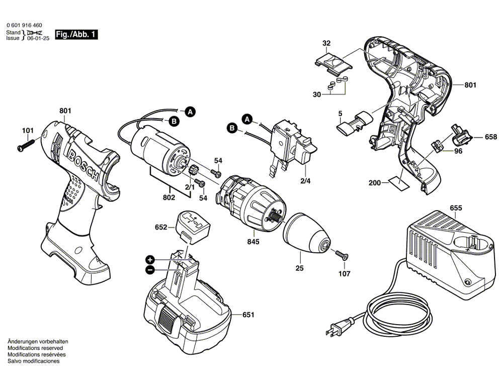 Buy Bosch 32614 (0601916460) Cordless Replacement Tool Parts Bosch