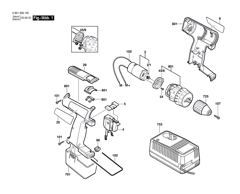 Buy Bosch 3310 (0601936140) Cordless Replacement Tool Parts Bosch