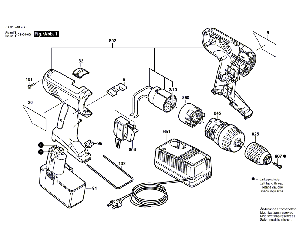 Buy Bosch 3650 (0601948460) 14.4V / Driver Replacement Tool Parts