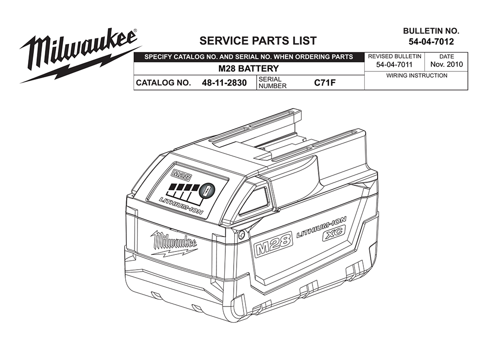 Buy Milwaukee 48112830(C71F) M28 REDLITHIUM™ Battery Pack