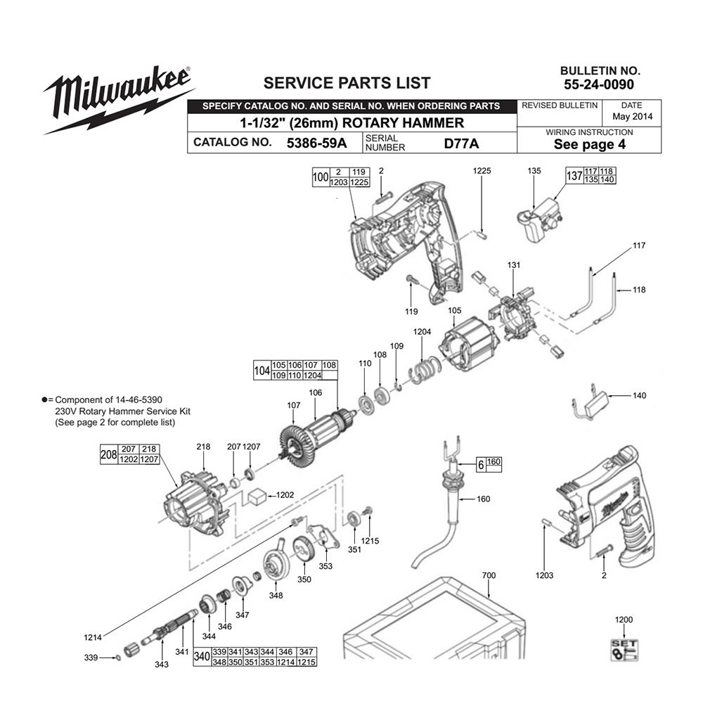 Buy Milwaukee 5386-59A-(D77A) Replacement Tool Parts | Milwaukee 5386 ...