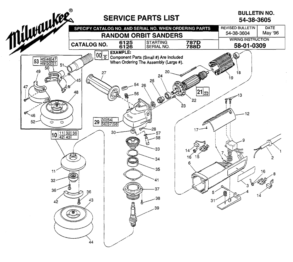 Buy Milwaukee 6125-(787D) Replacement Tool Parts | Milwaukee 6125-(787D ...