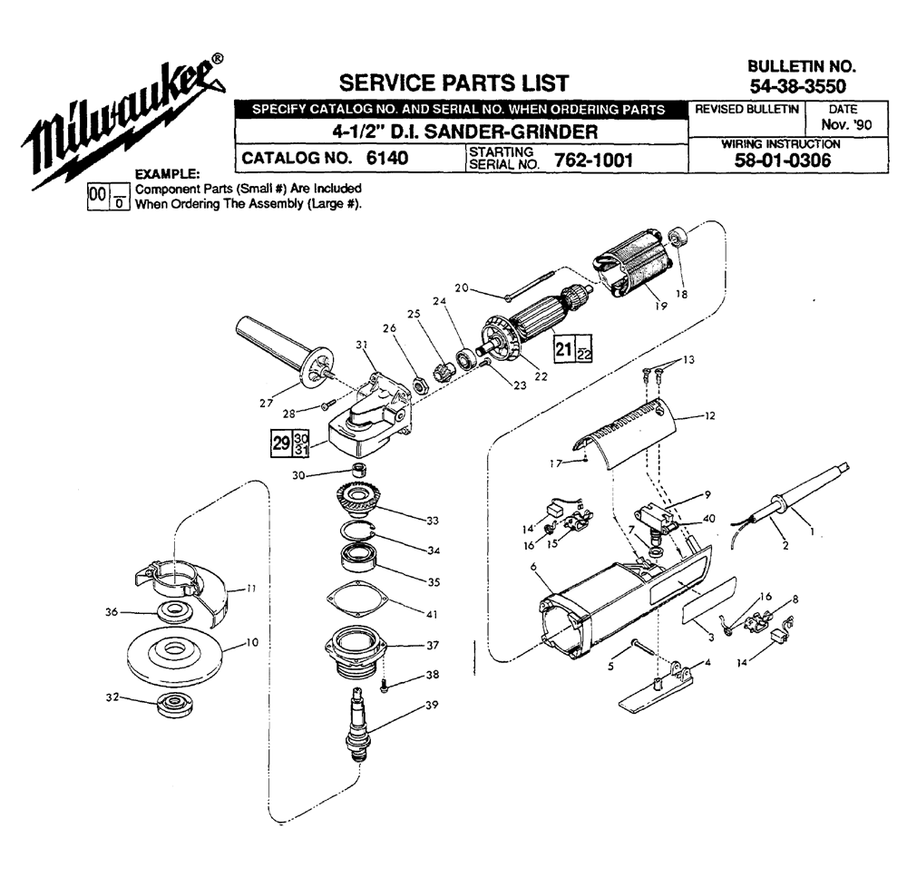 Buy Milwaukee 6140-(762-1001) 4-1/2" D.I. sander-grinder Replacement