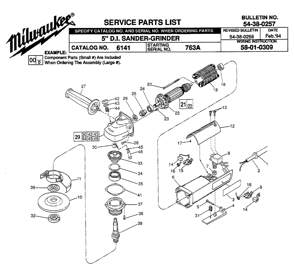 Buy Milwaukee 6141-(763A) Replacement Tool Parts | Milwaukee 6141-(763A ...