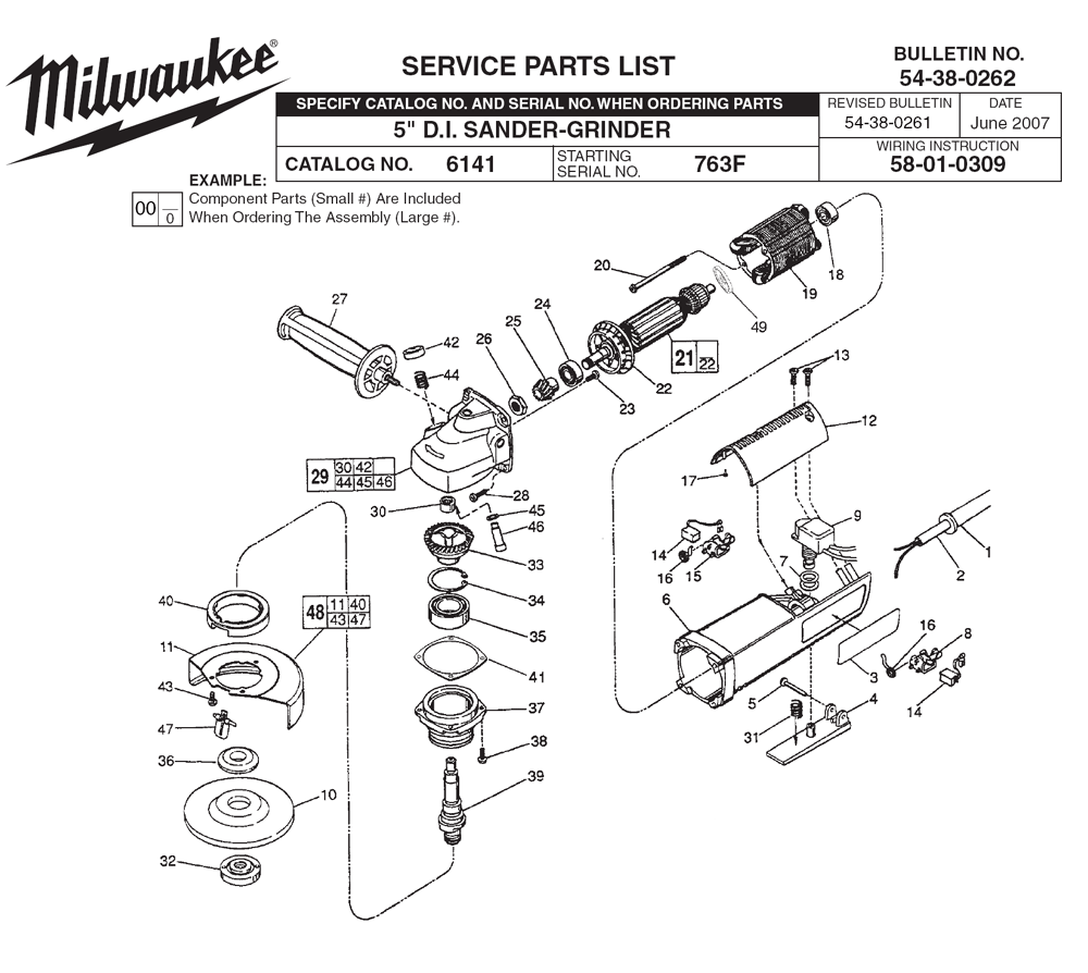 Milwaukee Tool Parts Breakdown