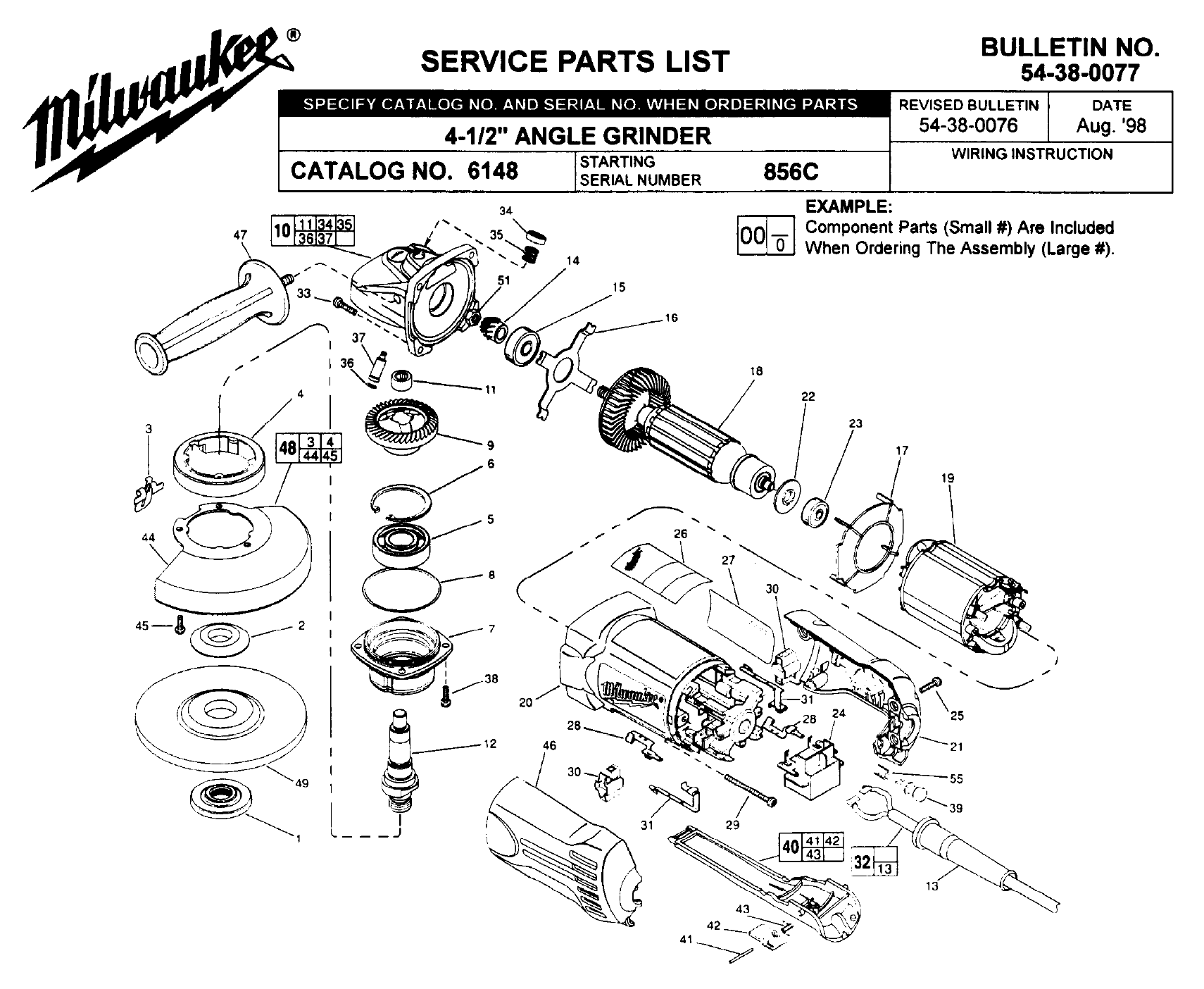 Buy Milwaukee 6148-(856C) Replacement Tool Parts | Milwaukee 6148-(856C