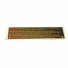 Black and Decker A17566 Label