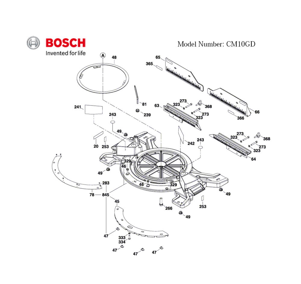 Buy Bosch CM10GD(3601M27010) 10" DualBevel Glide Miter Replacement