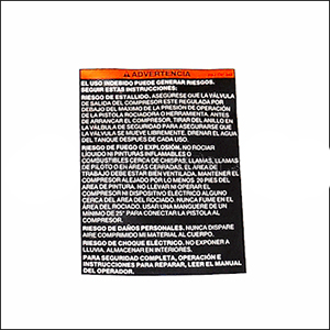 DeWalt N008888 Label, Spanish Warning