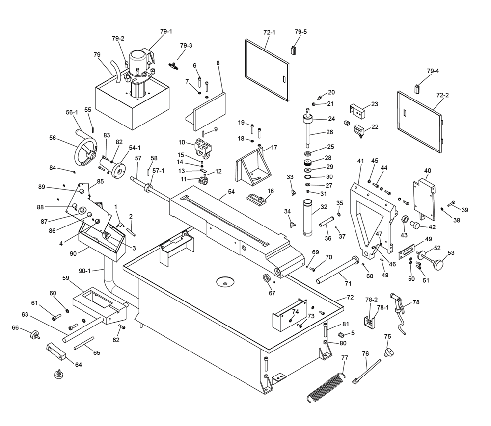 Jet Horizontal Band Saw Parts