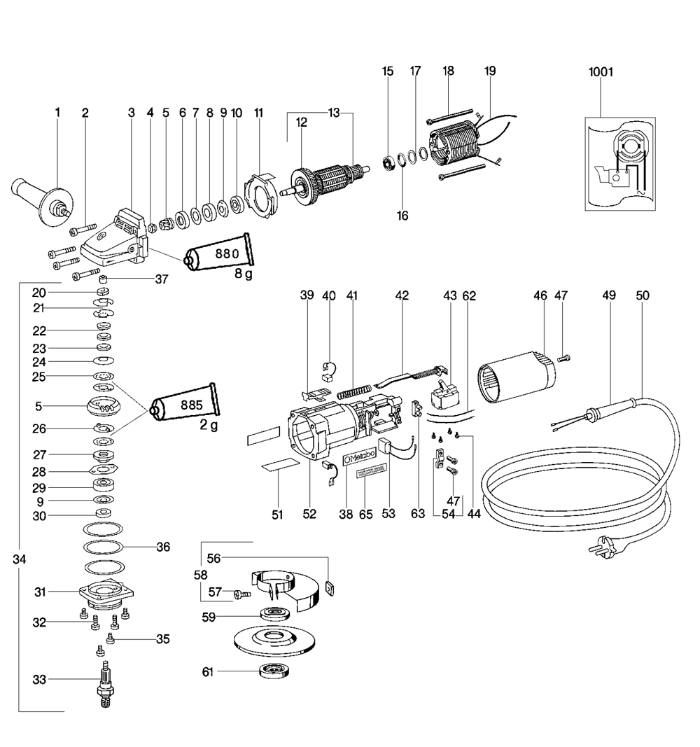 Buy Metabo EW7115S-Quick-(607015420) Replacement Tool Parts | Metabo