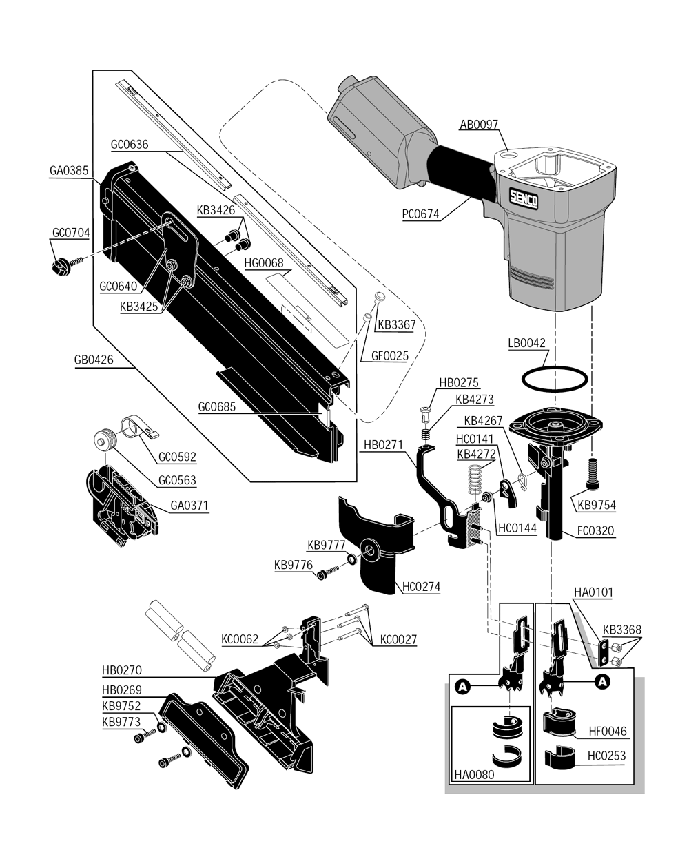 Buy Senco Framepro600E(772006N) Replacement Tool Parts Senco