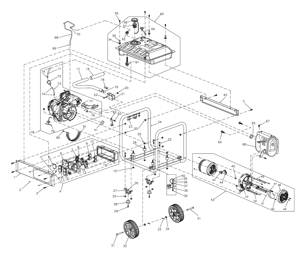 Buy Generac G0059403-(GP6500) GP6500 389 49ST Replacement Tool Parts