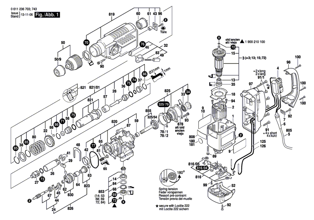 Buy Bosch GBH4DFE(0611236703) Rotary Hammer Drill Replacement Tool