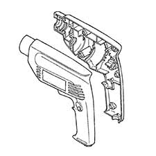 Hitachi 312372 Housing (a).(b) Set (moss Green)