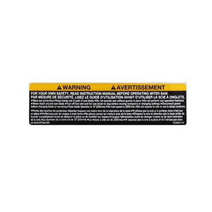 Hitachi 372616 Warning Label