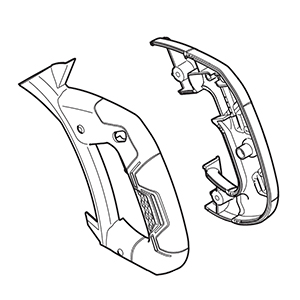 Hitachi 373563 Switch Handle (l).(r) Set