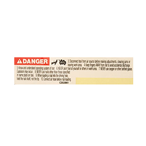 Hitachi 889075 Warning Label (b)