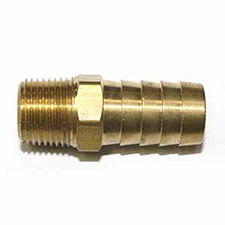 Interstate Pneumatics FM68-5 Brass Hose Barb Fitting, Connector, 5/8" Barb X 3/8" Npt Male End