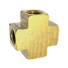 Interstate Pneumatics FP99X Brass Cross Fitting - 3/4" Npt (x4)