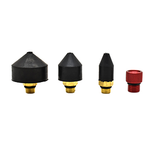 Interstate Pneumatics BT20K 4-Piece Rubber Tip Air Nozzle Set with High-flow Adapter