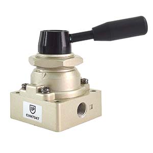 Interstate Pneumatics CVH7047 3 Positions 4 Ways Hand Lever / Rotary Pneumatic Valve - 1/4" Npt