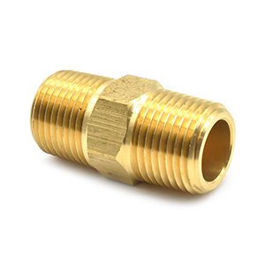 Interstate Pneumatics FA616 3/8" Npt Male Brass Hex Nipple