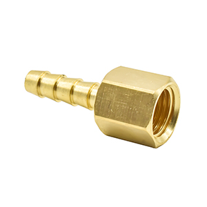 Interstate Pneumatics FF44 Brass Hose Fitting, Connector, 1/4" Barb X 1/4" Female Npt End