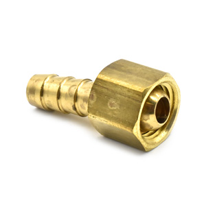 Interstate Pneumatics FFS245 Brass Hose Fitting, Connector, 1/4" Swivel Barb X 5/16" Female Npt End - 2 Piece